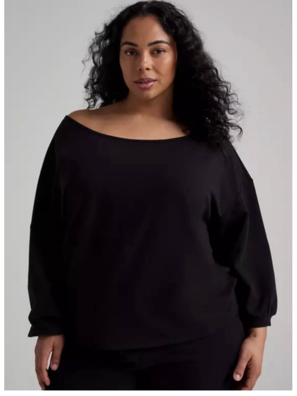 TORRID Black Off-the-Shoulder Sweatshirt 5X
Everyday Fleece Off-Shoulder